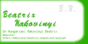 beatrix makovinyi business card